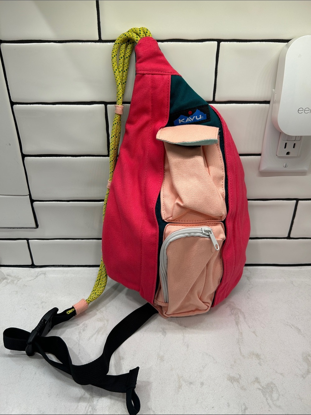 Kavu Rope Sling‎ Bag Color Block Y2K Retro Hiking Outdoors Gorpcore NWOT